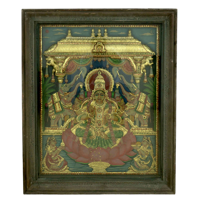 Gaja Lakshmi Tanjore Painting