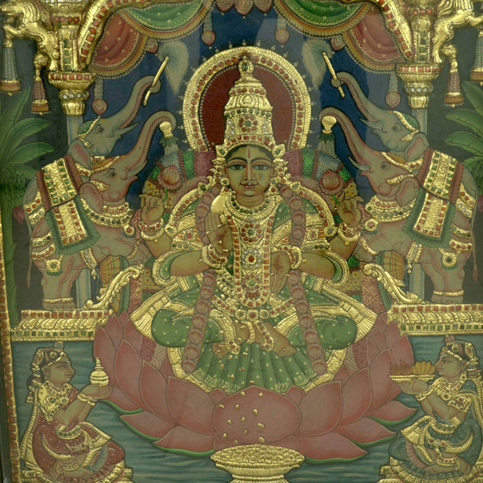 Gaja Lakshmi Tanjore Painting