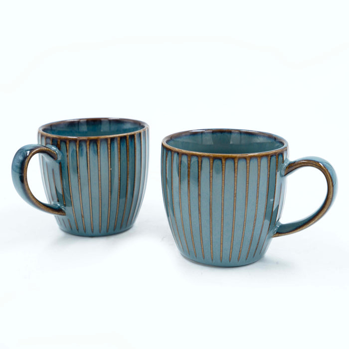 Teal Espresso Cup - Linear (Set of 2)
