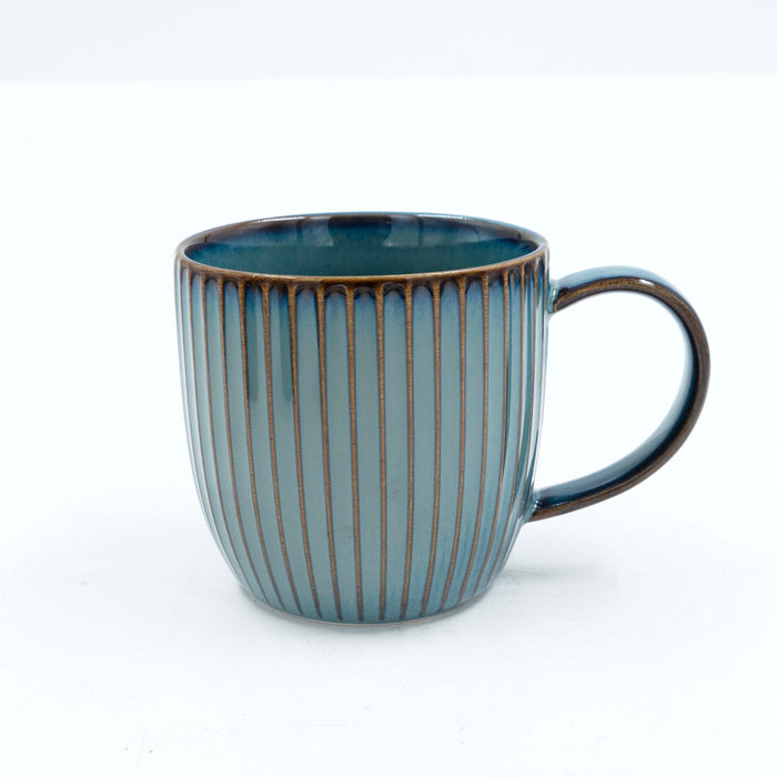 Teal Coffee Mug - Linear (Set of 2)