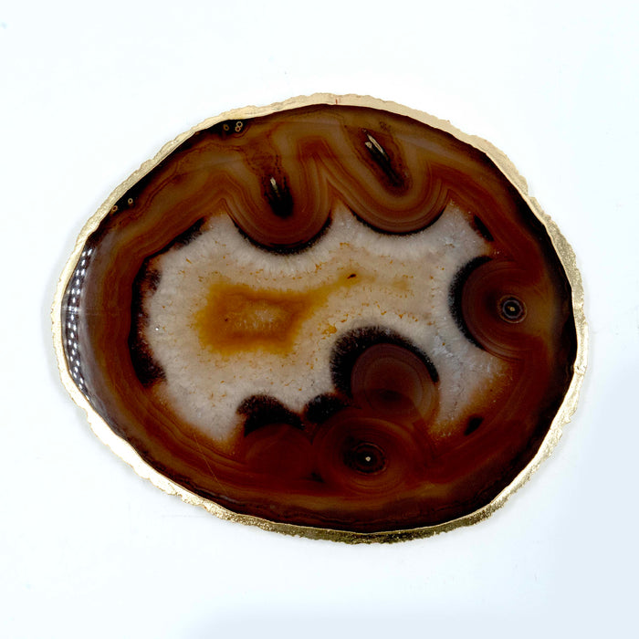 Semi Precious Natural Agate Coaster with Box (set of 4)