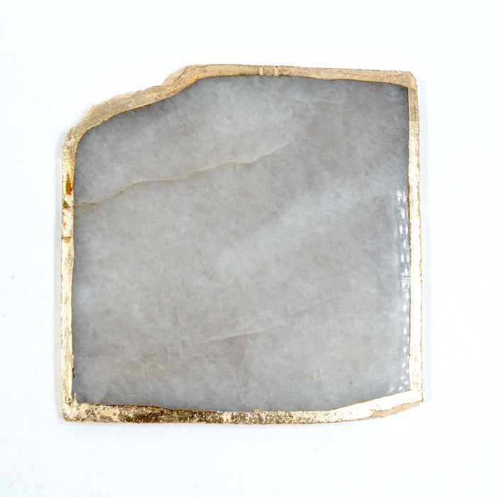 Semi Precious Smokey Quartz Coaster with Box (set of 4)