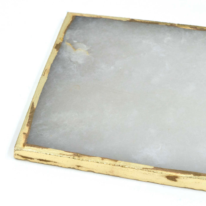 Semi Precious Smokey Quartz Coaster with Box (set of 4)