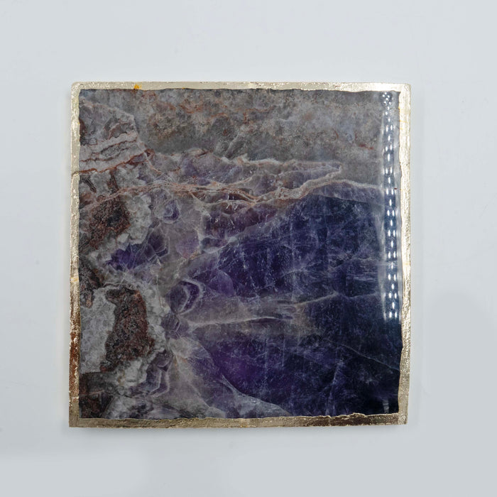 Semi Precious Amethsyt  Coaster with Box (Set of 4)