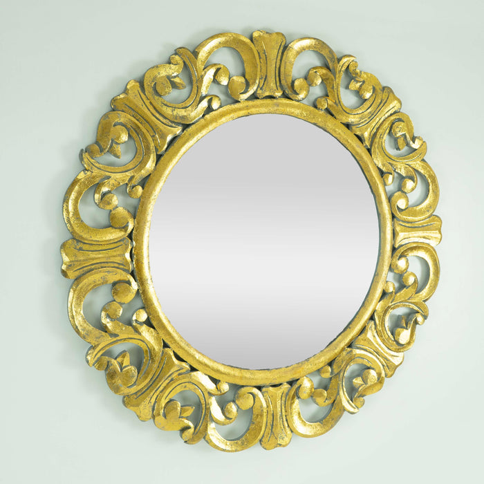 Grey Gold Wall Mirror