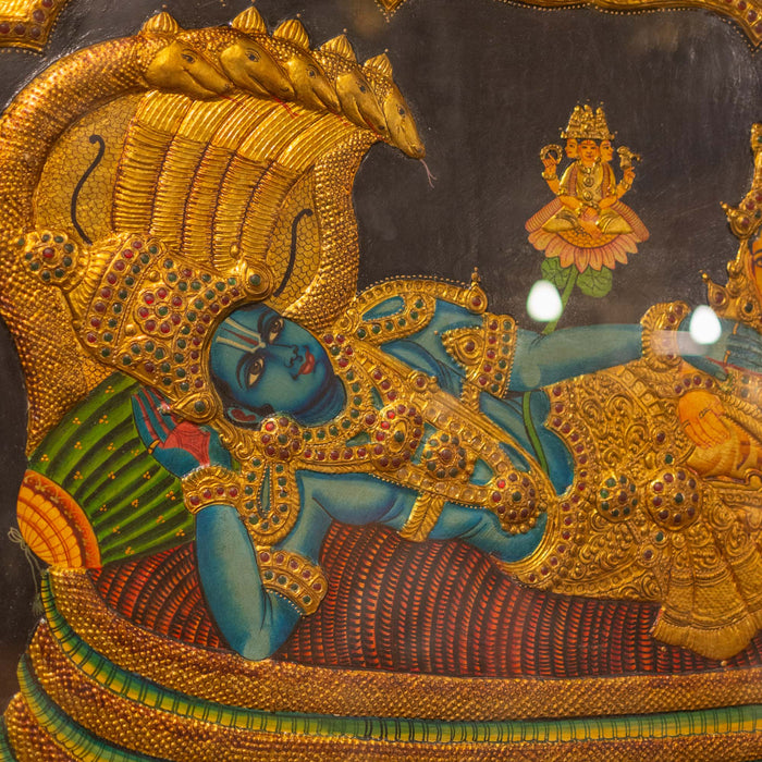 Tanjore Painting Teak with Ranganathar