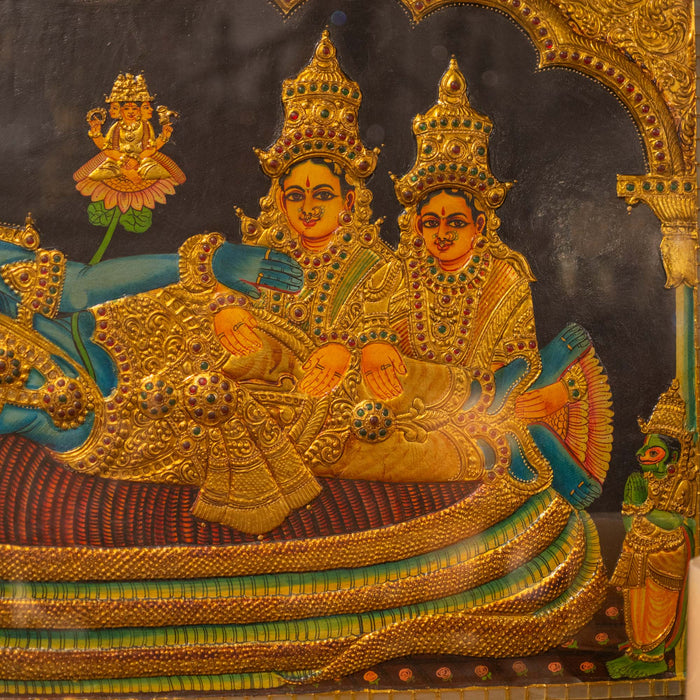 Tanjore Painting Teak with Ranganathar