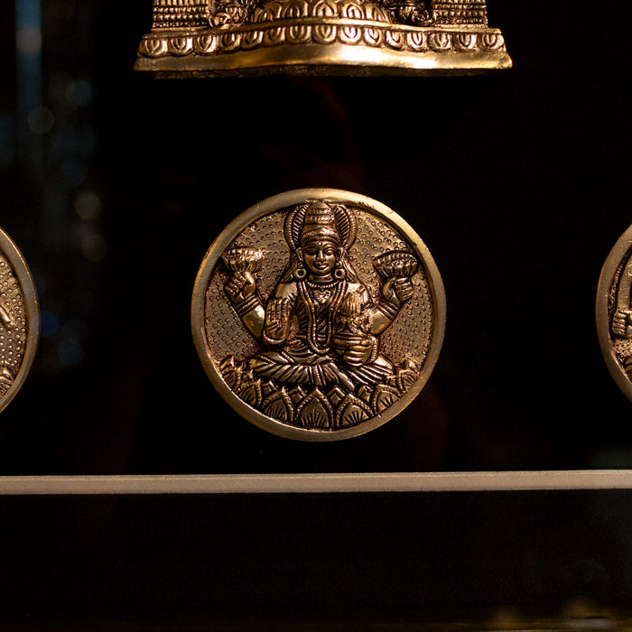 Balaji With Ashtalakshmi Brass Idol With Frame - Adorned In Silver