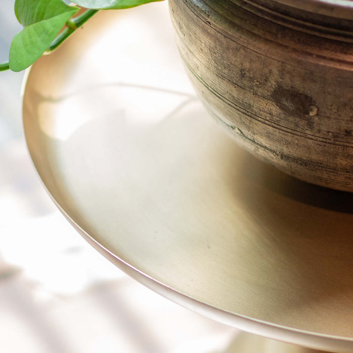 Torin Brass Antique Nad Blackish Bronze Side Table - Small