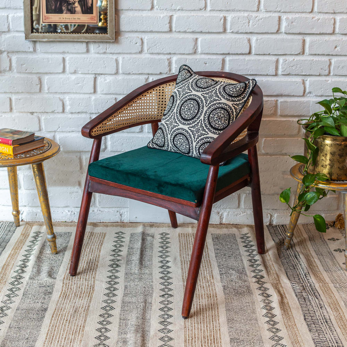 Cane velvet chair online