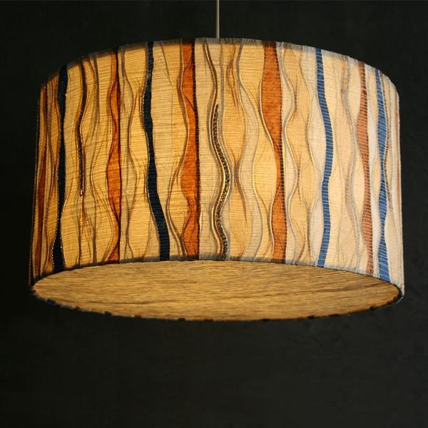 Woven Paper Drum Pendant Lamp