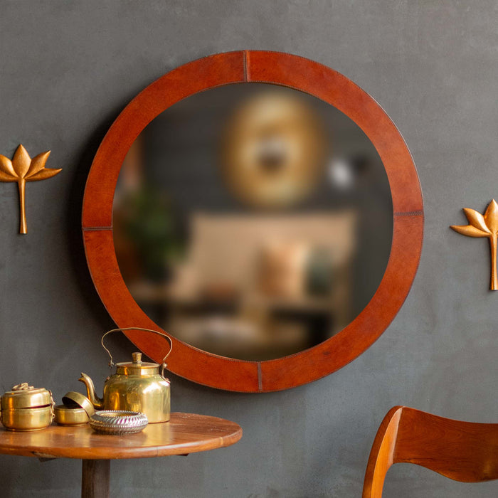 Round Dak Bangla Mirror - 81 cms Diameter