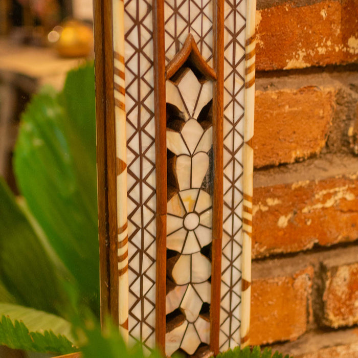 Eyena Mop Inlay On Wood Mirror