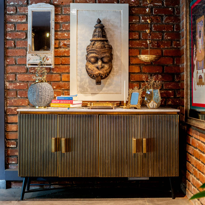 Miera Marble With Brass Sideboard