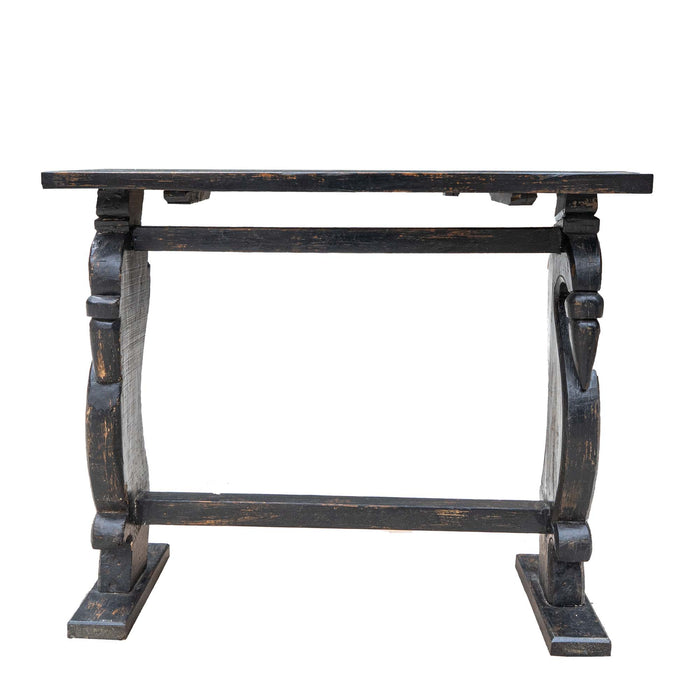 Roan Recycle Wood Black Distress Console Table