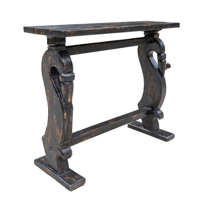 Roan Recycle Wood Black Distress Console Table