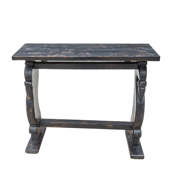 Roan Recycle Wood Black Distress Console Table