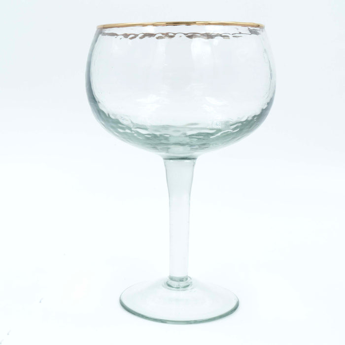 Coupe Wine Glass Gold Rim