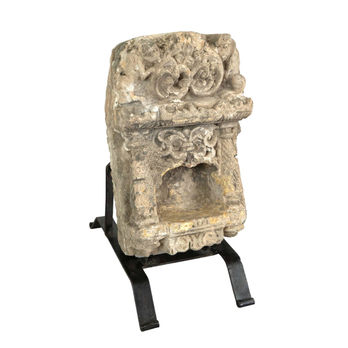 Avita Iron & Stone Candle Stand
