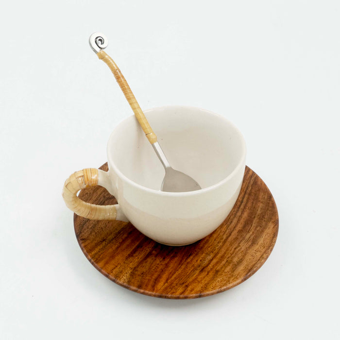 Cappuccino Cup with Saucer and Spoon