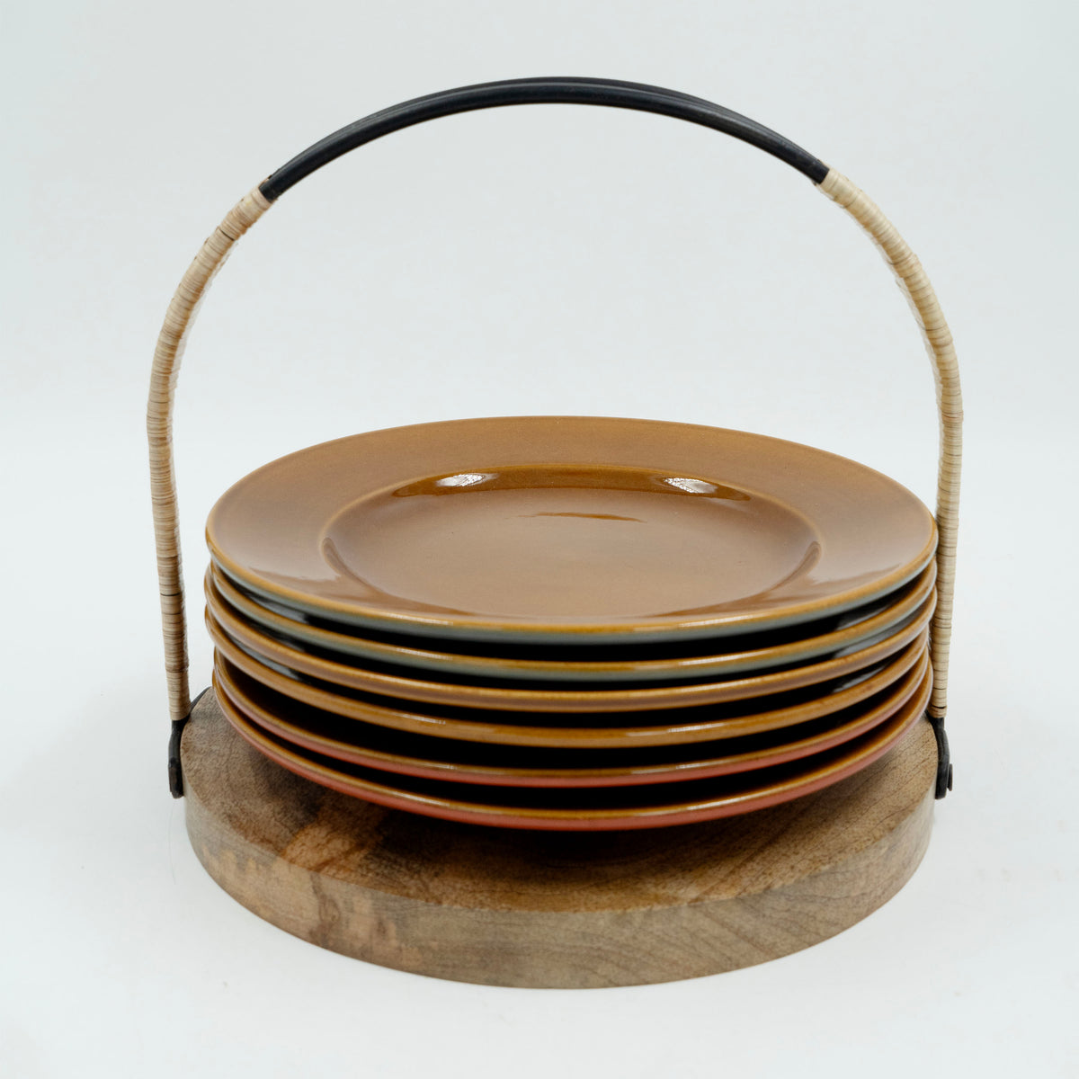 Buy Plates Salad Plates with Caddy (Set of 6) Shop at The Purple