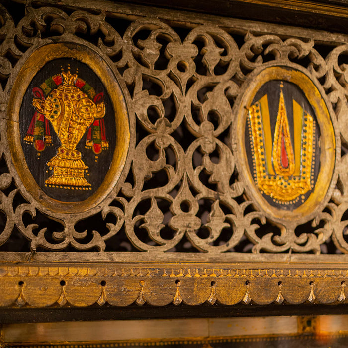 Garuda Seva Vishnu Tanjore Painiting