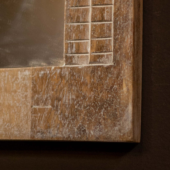 Faris White Distressed Mirror