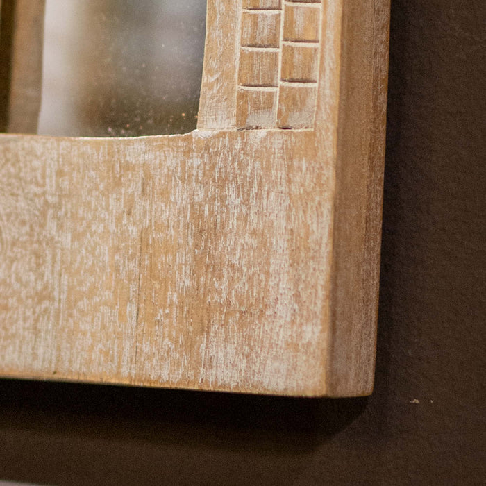 Amias White Distressed Mirror