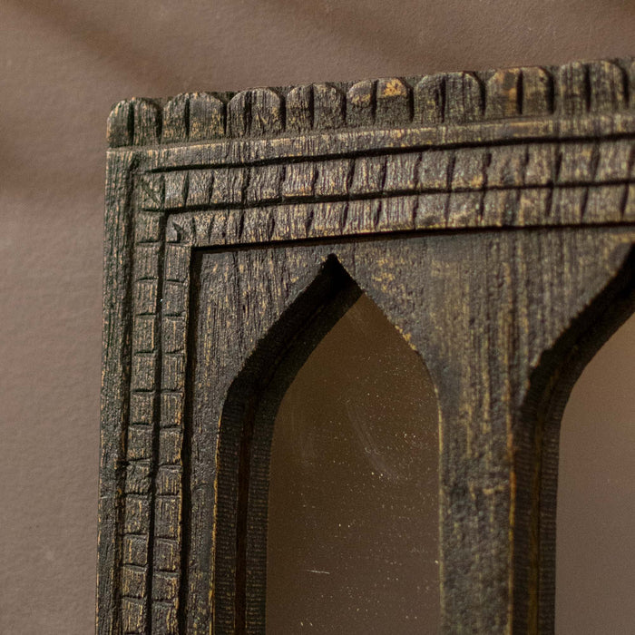Amias Black Distressed Mirror