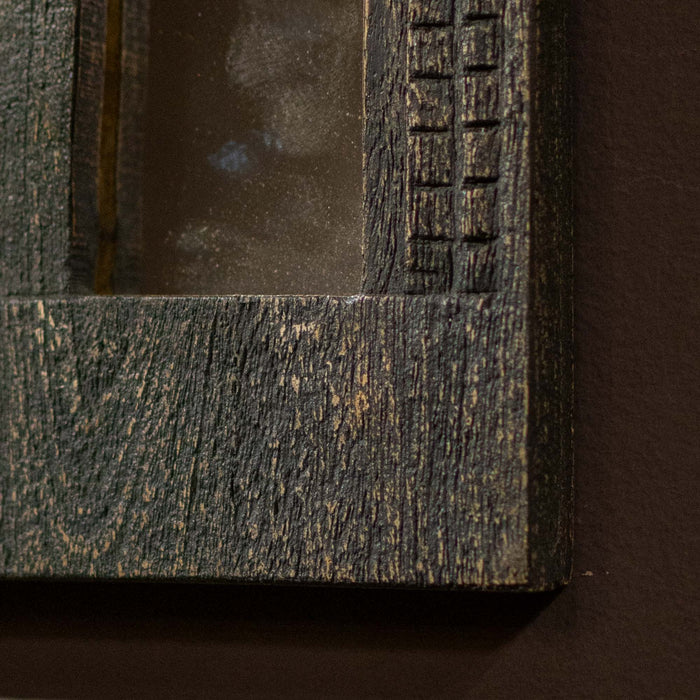 Amias Black Distressed Mirror