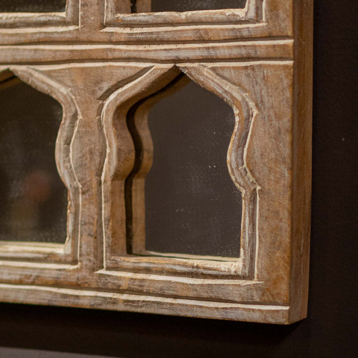 Rouhi White Distressed Mirror