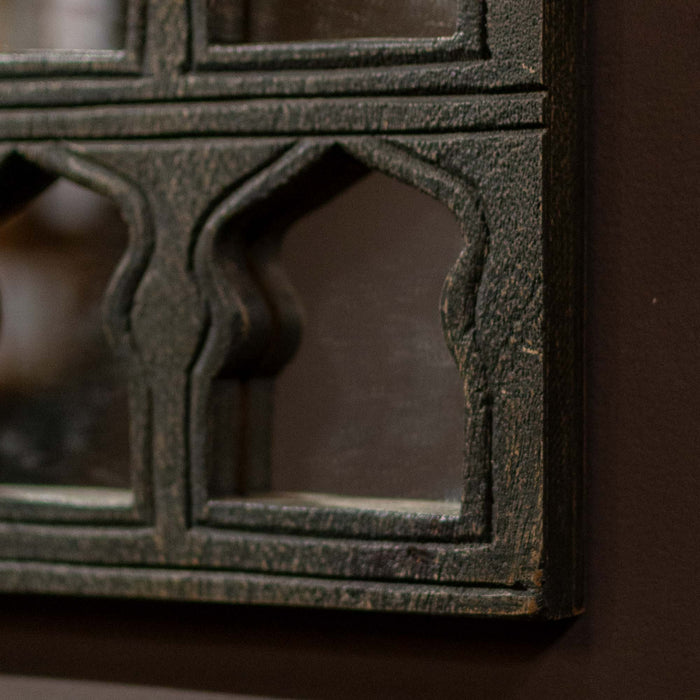 Rouhi Black Distressed Mirror