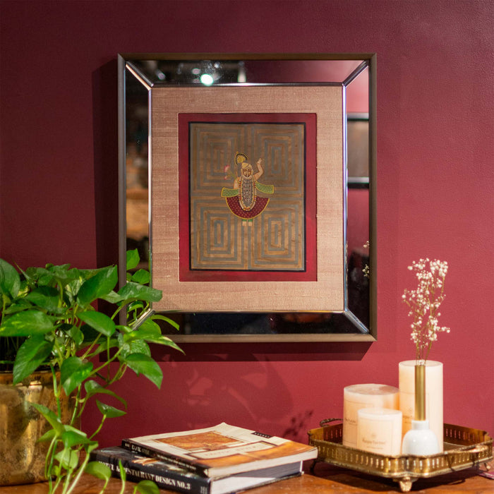 Pichwai Rajbhog Swaroop Centric Painting With Frame