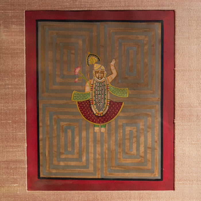 Pichwai Rajbhog Swaroop Centric Painting With Frame