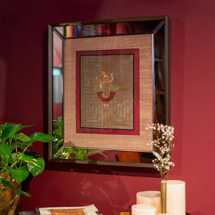 Pichwai Rajbhog Swaroop Centric Painting With Frame