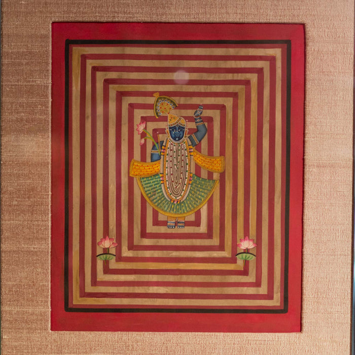 Rajbhog Swaroop Centric Pichwai Painting With Frame