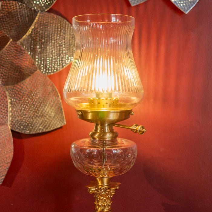 Vashti Crystal Clear And Brass Table Lamp