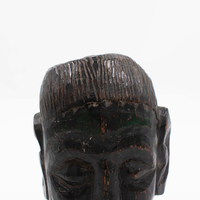 Wooden Mask Iron Stand