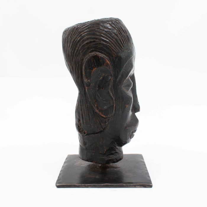 Wooden Mask Iron Stand