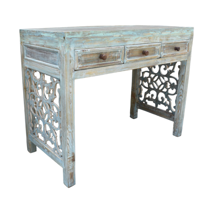 Blue Distress Console Table