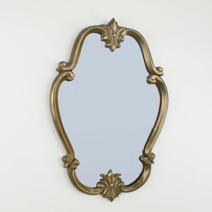 Gul Oval Mirror Brass Antique