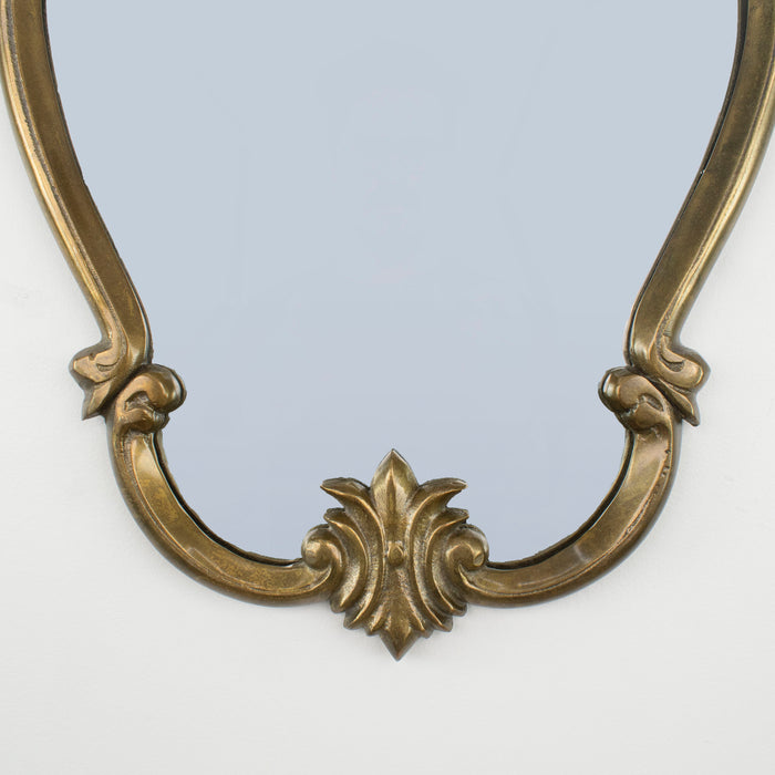 Gul Oval Mirror Brass Antique