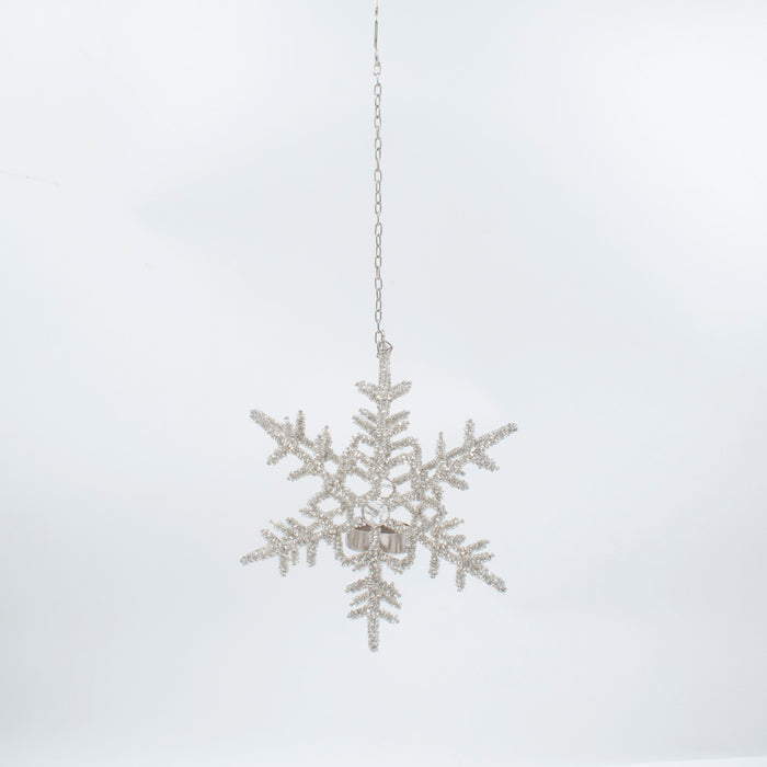 Handcrafted Beads Snowflake T-light Holder