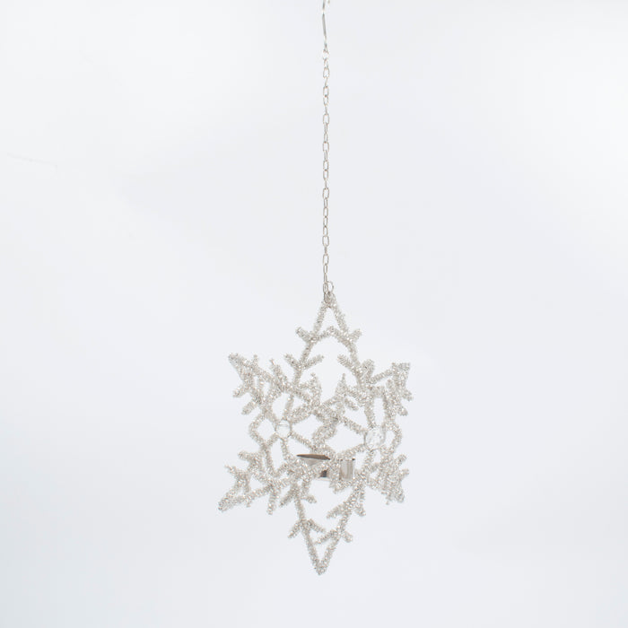 Handcrafted Beads Snowflake T-light Holder