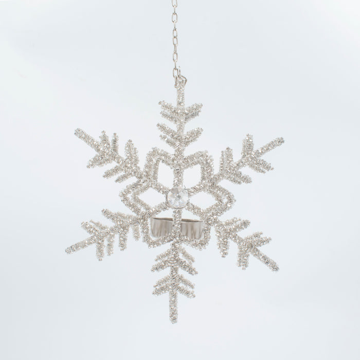 Handcrafted Beads Snowflake T-light Holder