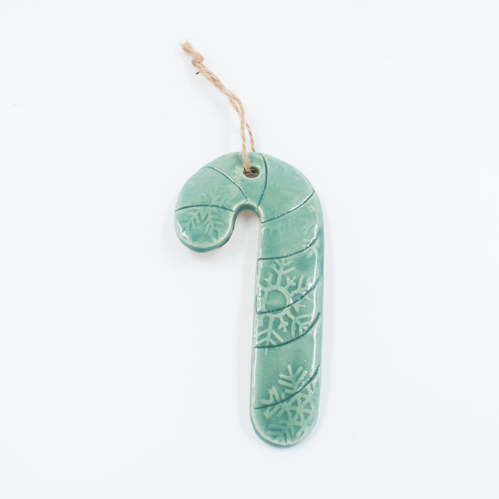 Ceramic Candycane Ornament