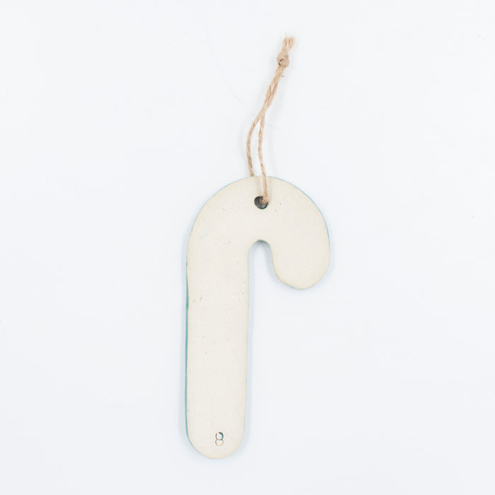 Ceramic Candycane Ornament