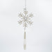 Handcrafted Silver Sparkle Tassel Snowflake Ornament