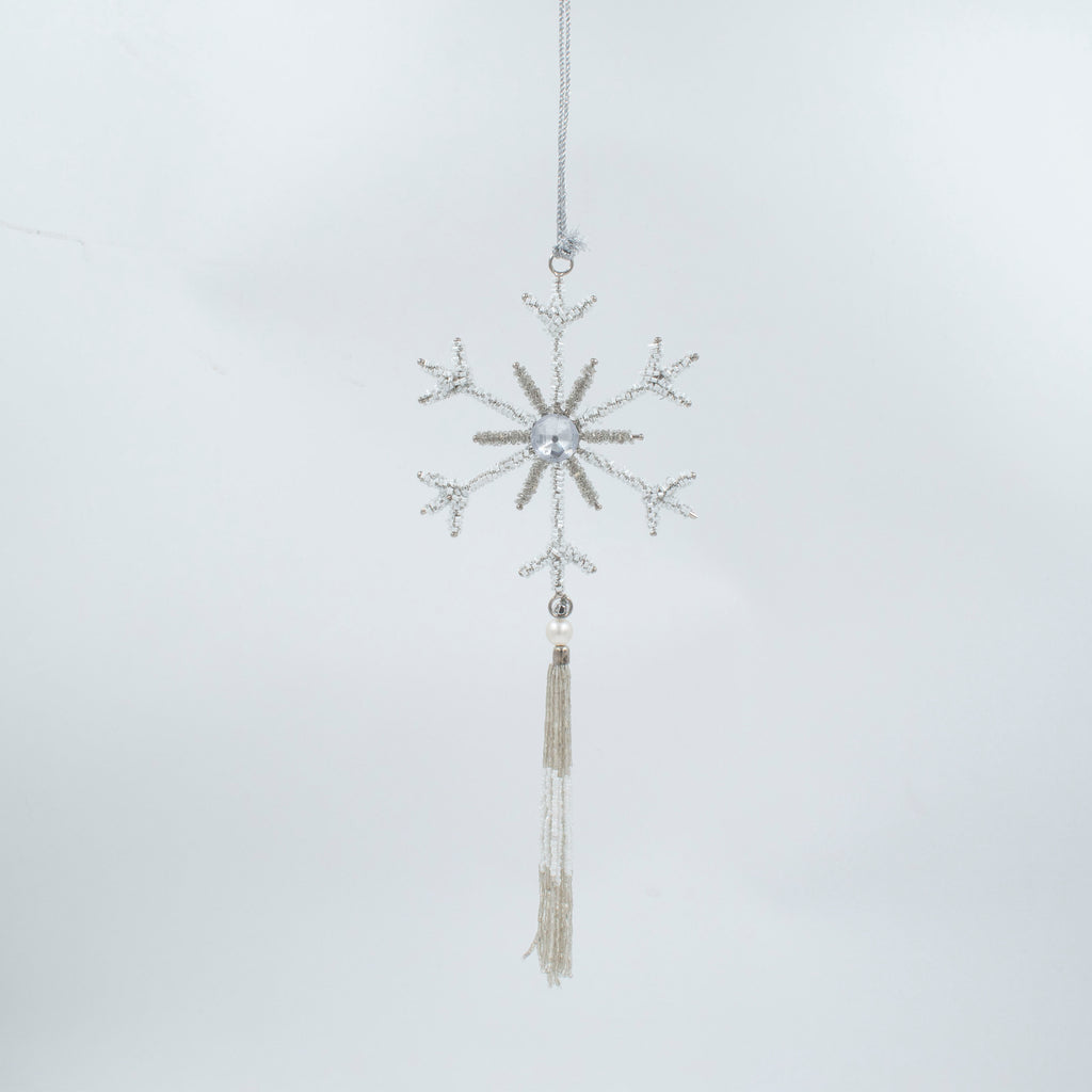 Silver Snowflake Ornament