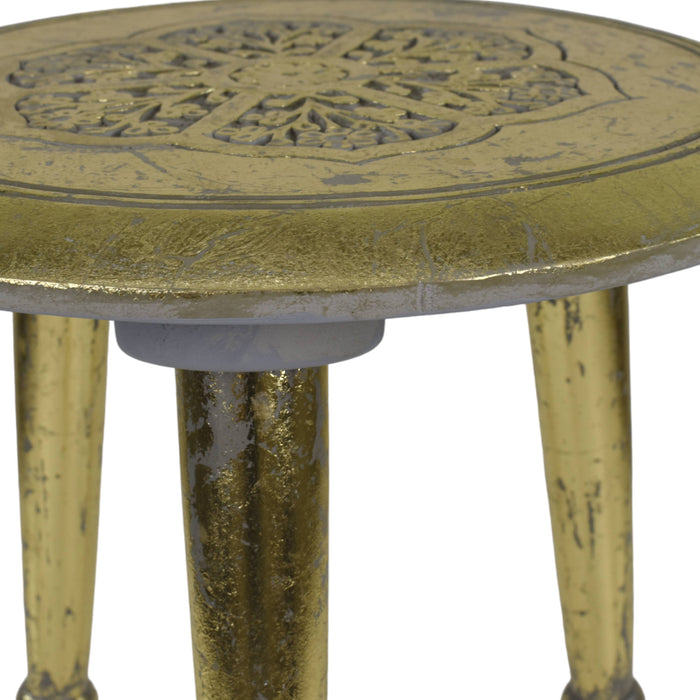 Gold Ornate Nesting Table (Set of 2)